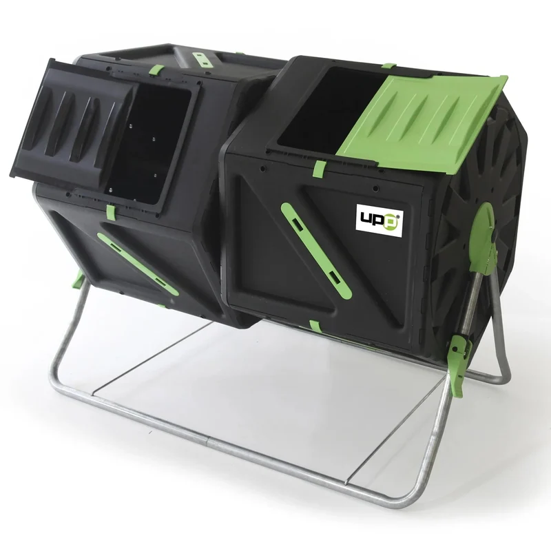 Compostador Tambor 2x105l Uv Resistente, Ventilación Interna, Para Balcón