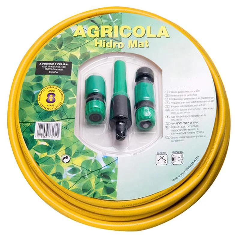 Tuyau d'arrosage Jardin Hydro Mat Ø 15 mm - 5/8 Rouleau 15 mètres avec accessoires