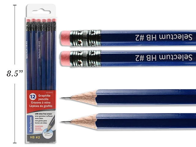 Selectum crayons à mine de graphite 2HB pk12