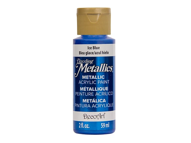 Decoart peinture métallique bleu glace 2oz
