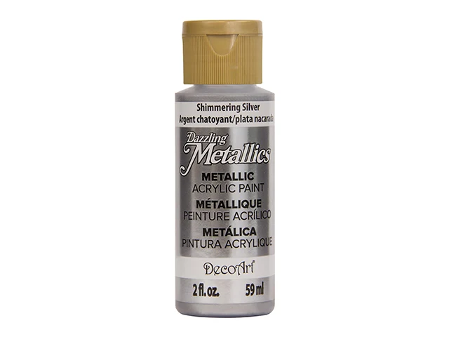 Decoart peinture métallique argent 2oz
