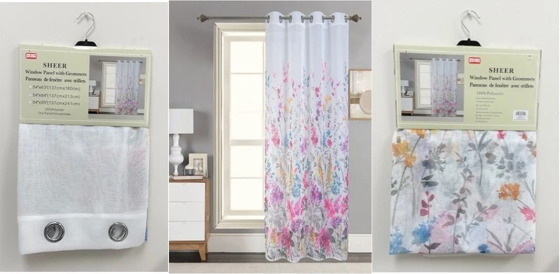 PIC voile floral rose 54x84"