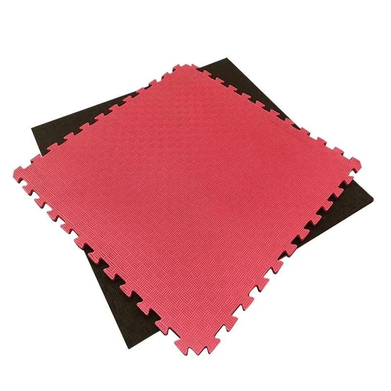 Artatami® Tatami Puzzle 1x1x20 mm Rouge - Noir Pack Économique【16 Unités】Gymnases - Fitness - Pilates - Yoga