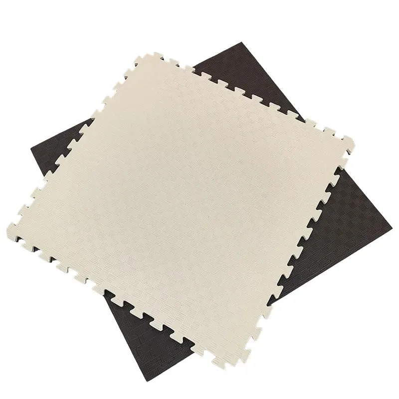 Artatami® Tatami Puzzle 1x1x40 mm Marron - Beige Pack Économique【10 Unités】 EVA Haute Densité – Judo, JJB, MMA et Lutte