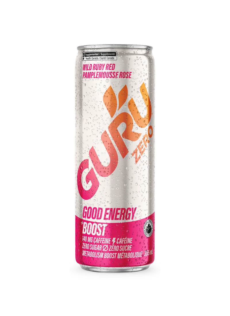 Guru zero pamplemousse rose 355ml