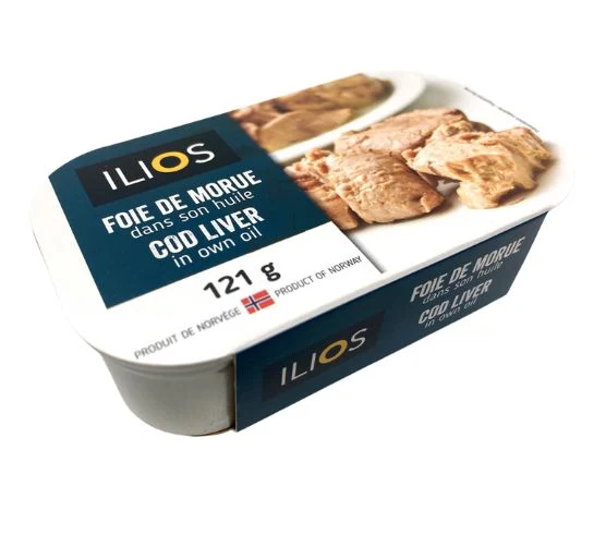 Ilios Foie de morue dans son l'huile 121g