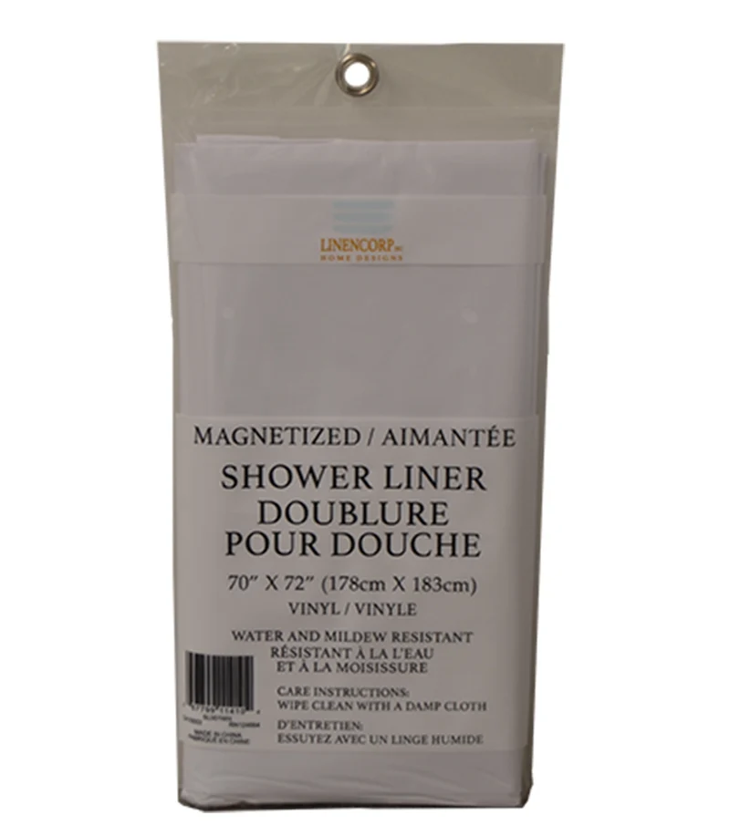 Doublure de rideau douche blanc 70x72"
