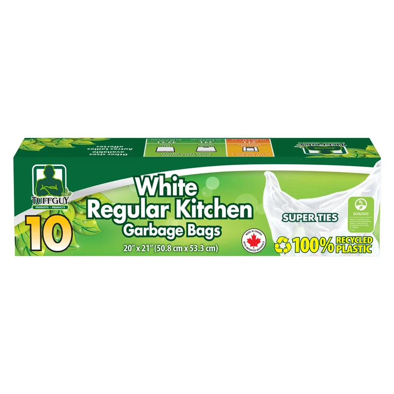 Tuff Guy sac de cuisine blanc 20x21" pk10
