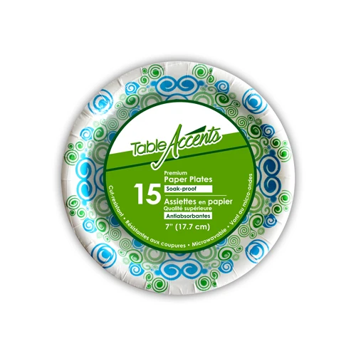 Table Accents assiettes en papier 7" pk15