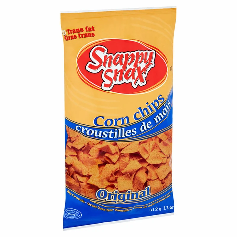 Snappy snax croustilles de maïs original 312g