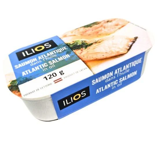 Ilios saumon de l'atlantique dans l'huile 120g