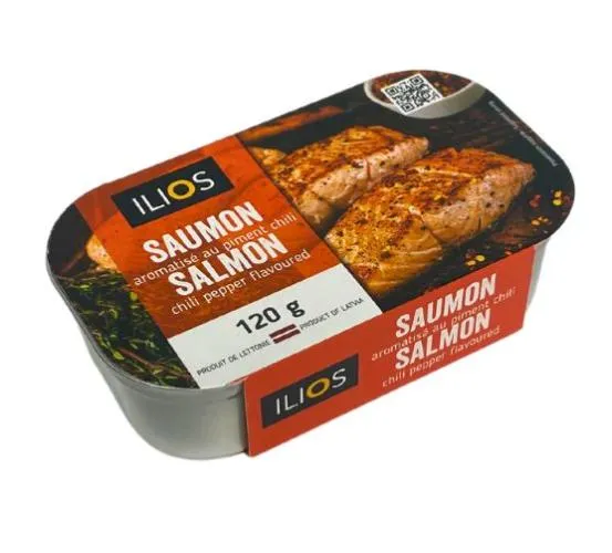 Ilios saumon dans l'huile au piment chili 120g