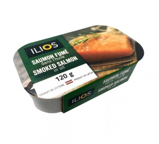 Ilios saumon fumé dans l'huile 120g