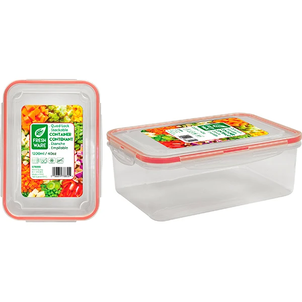 Contenant avec couvercle Quadlock 1200ml