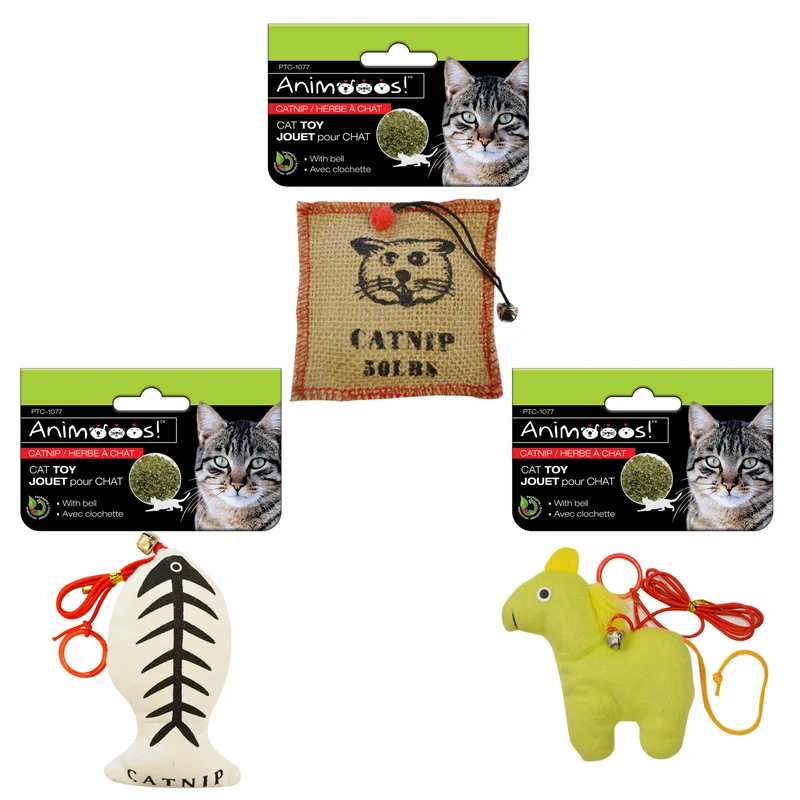 Animooos jouet pour chat avec herbe à chat