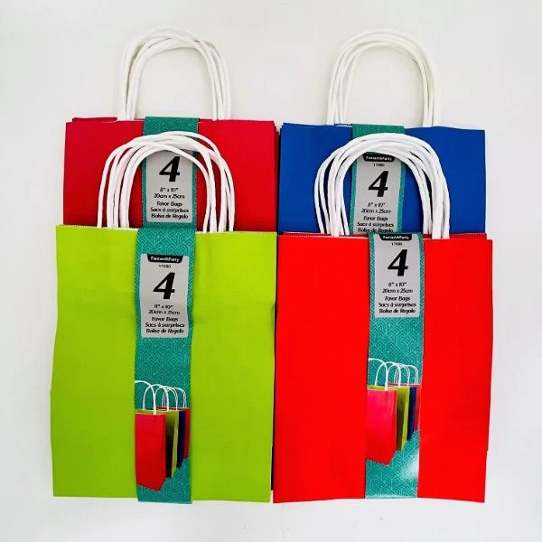 Sacs papier kraft de couleur pk4