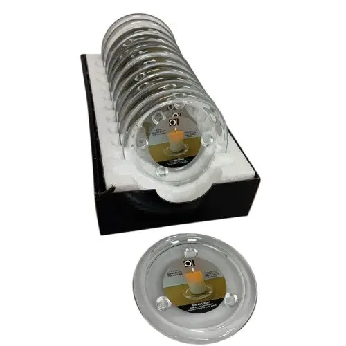 Support bougie en verre rond 4"