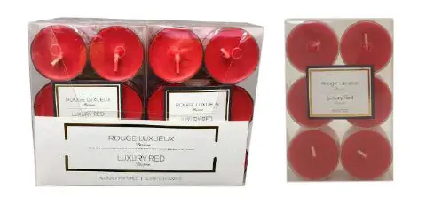 Bougie chauffe-plat parfumée rouge pk6