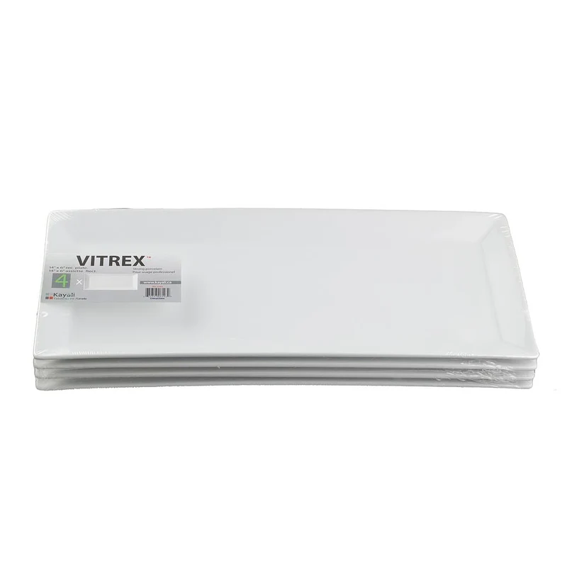 Vitrex assiette rectangulaire 14"x6"