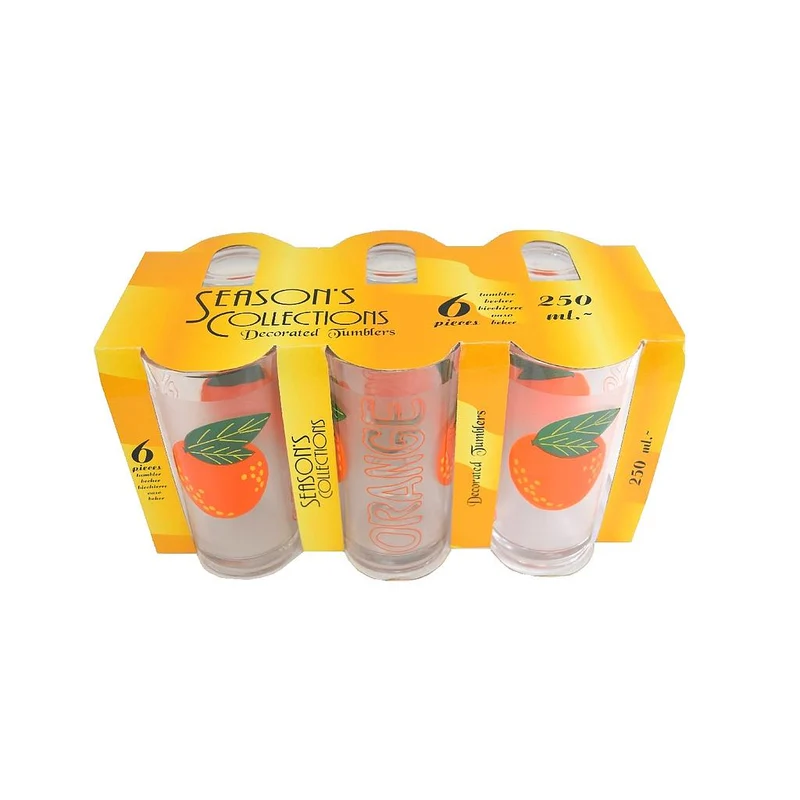 Verre imprimé orange 8oz