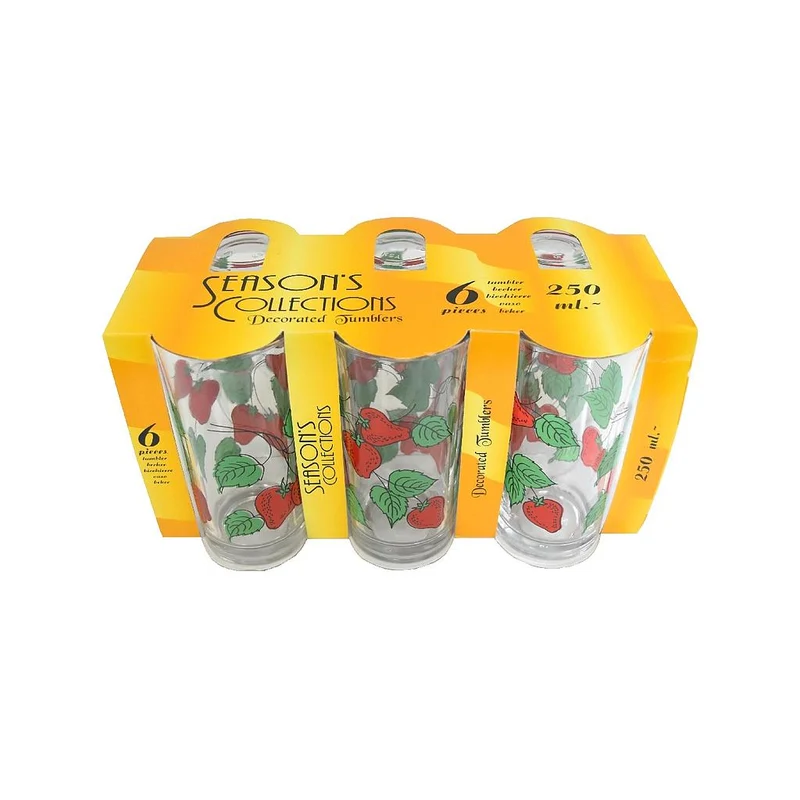 Verre imprimé fraises 8oz