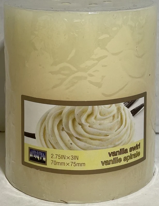 Citi-lites bougie pillar vanille 3"