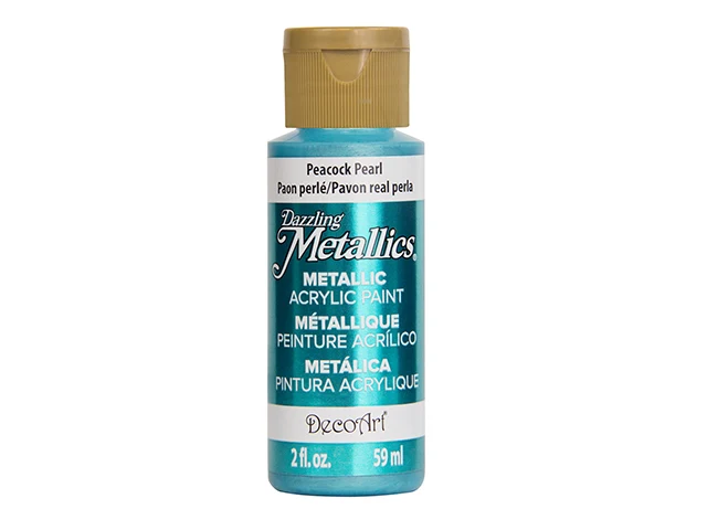 Decoart peinture métallique paon perlé 2oz