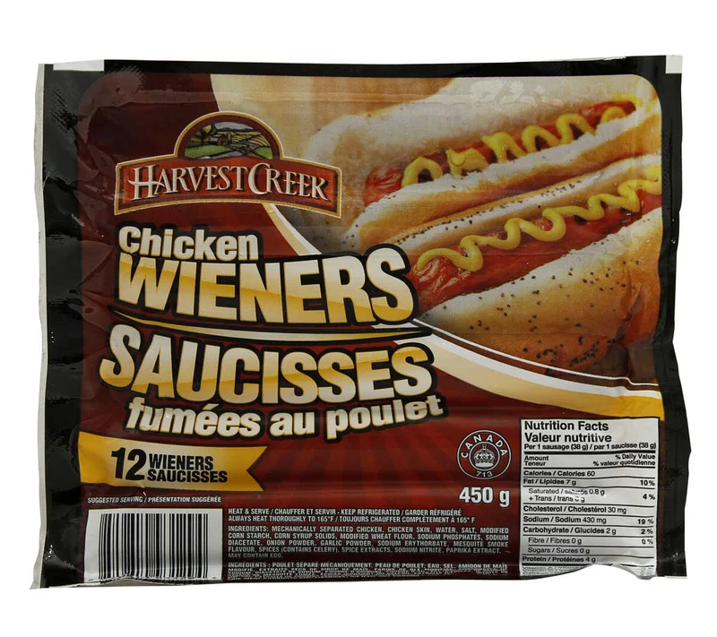 Harvest Creek saucisses fumées au poulet 12pk