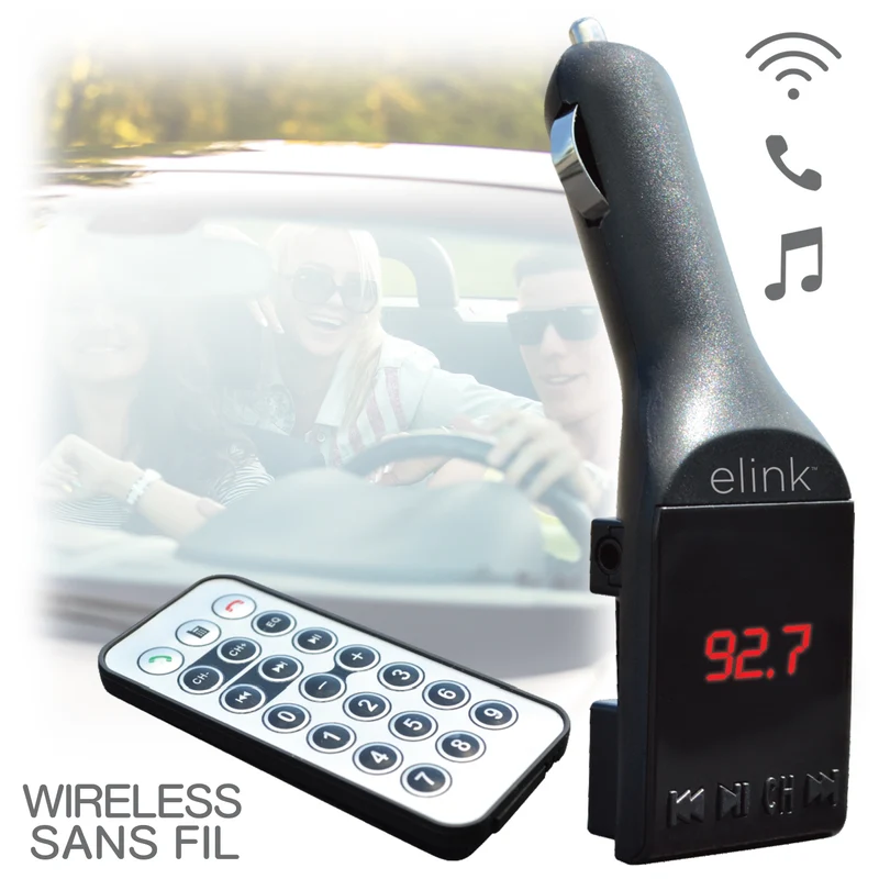 Elink transmetteur FM pour l'auto avec manette