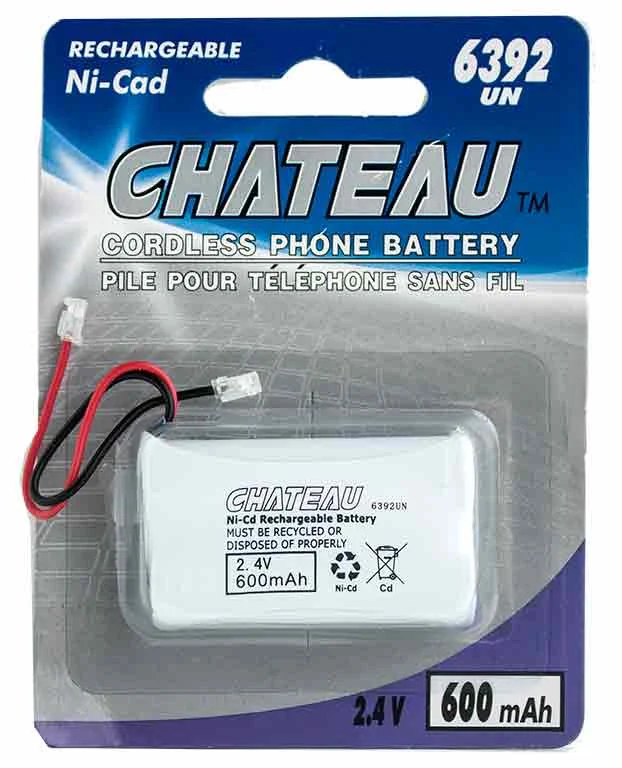 Pile pour téléphone sans fil 2.4 V (6392UN)