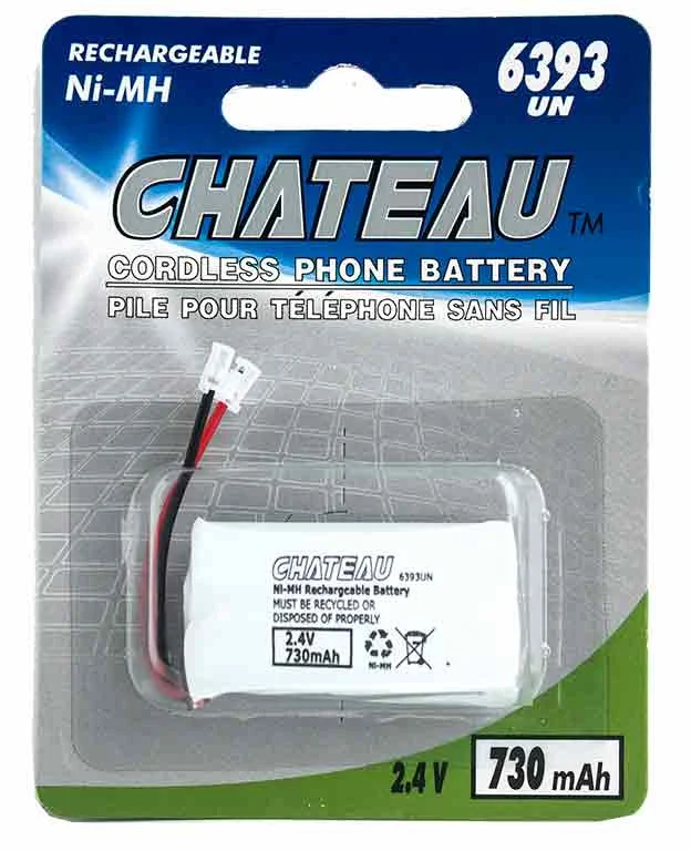 Pile pour téléphone sans fil 2.4 V (6393UN)