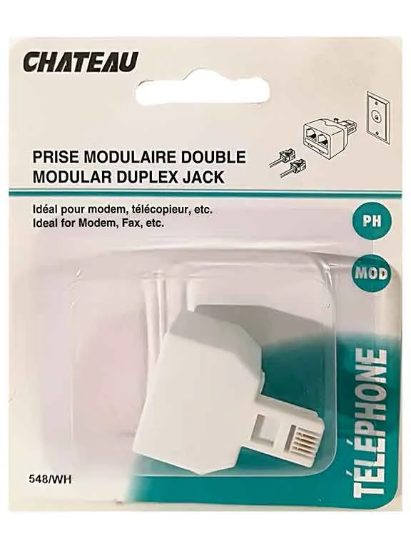 Prise modulaire double