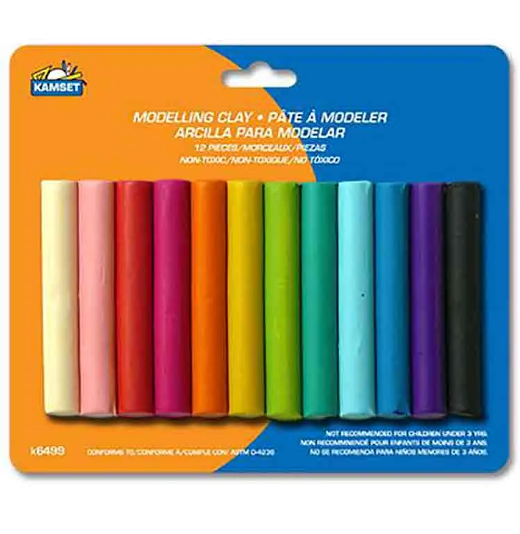 Ensemble de 12 morceaux de pâte à modeler