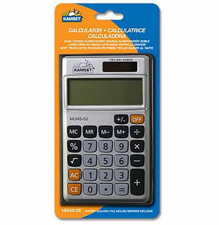 Calculatrice alimentation double