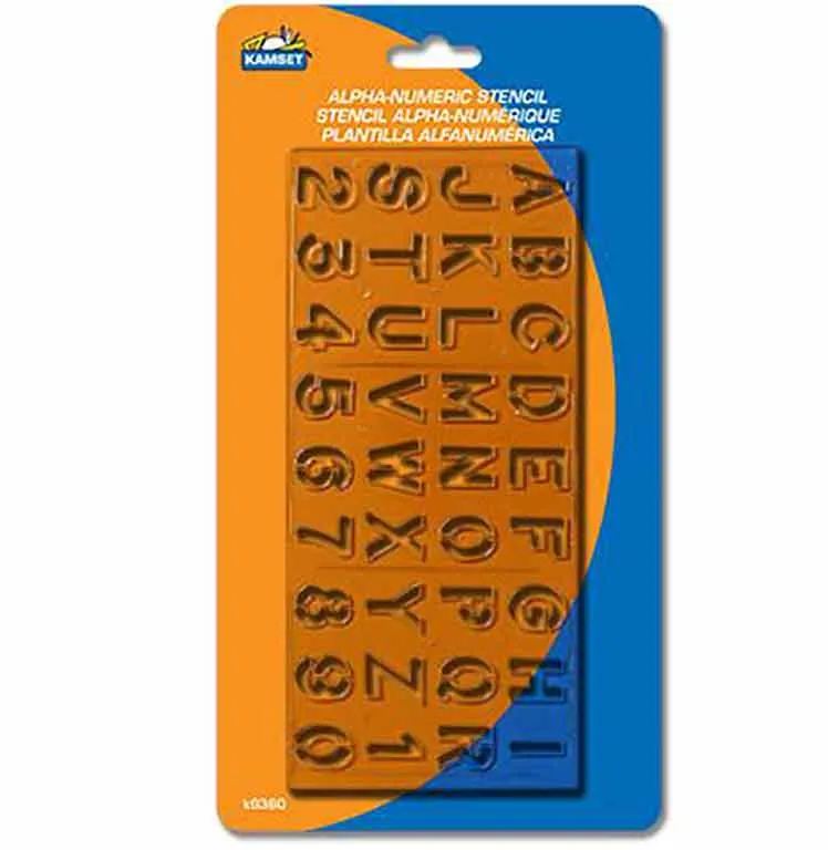 Stencil lettres et numéros