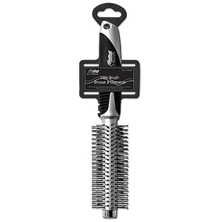 Brosse à cheveux ronde (poils durs en plastique)