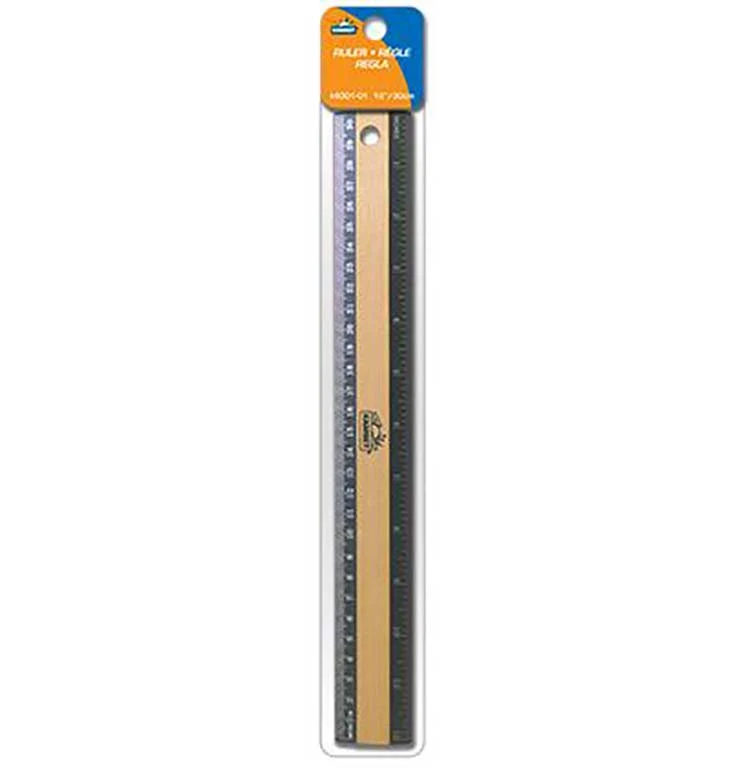 Règle 12"/30cm. bois