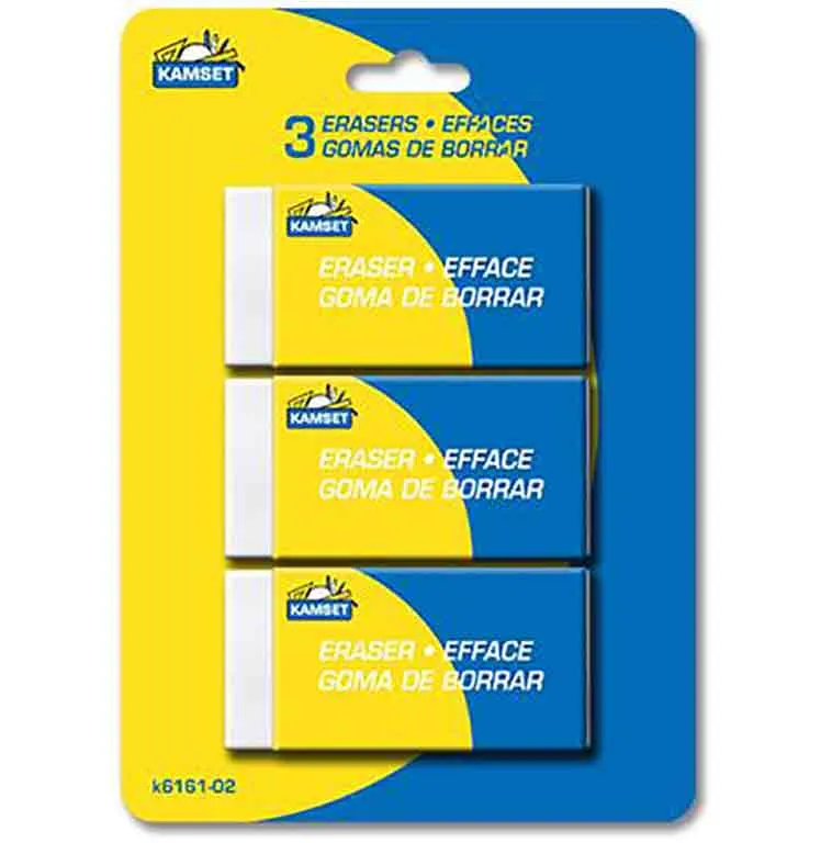 Paquet de 3 grosses gommes à effacer