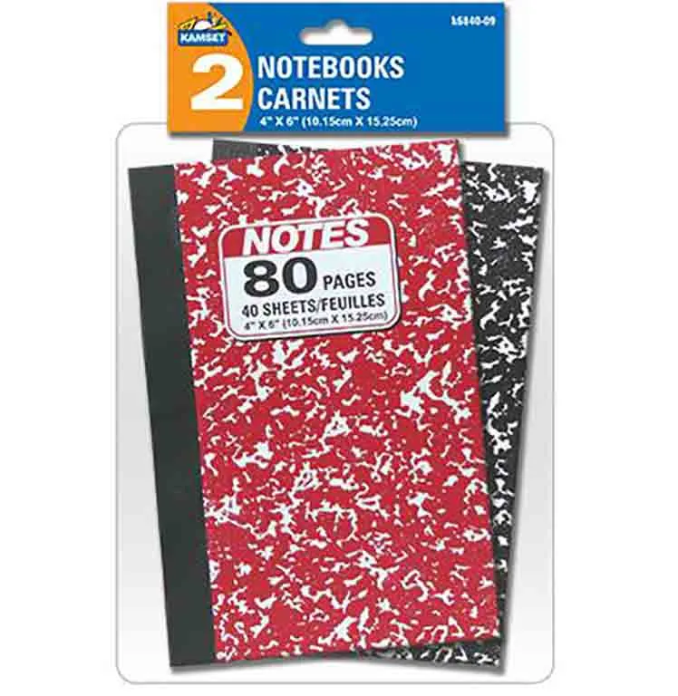 Paquet de 2 carnets de notes