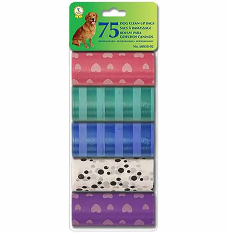 Paquet de 75 sacs ''de ramassage'' pour chien