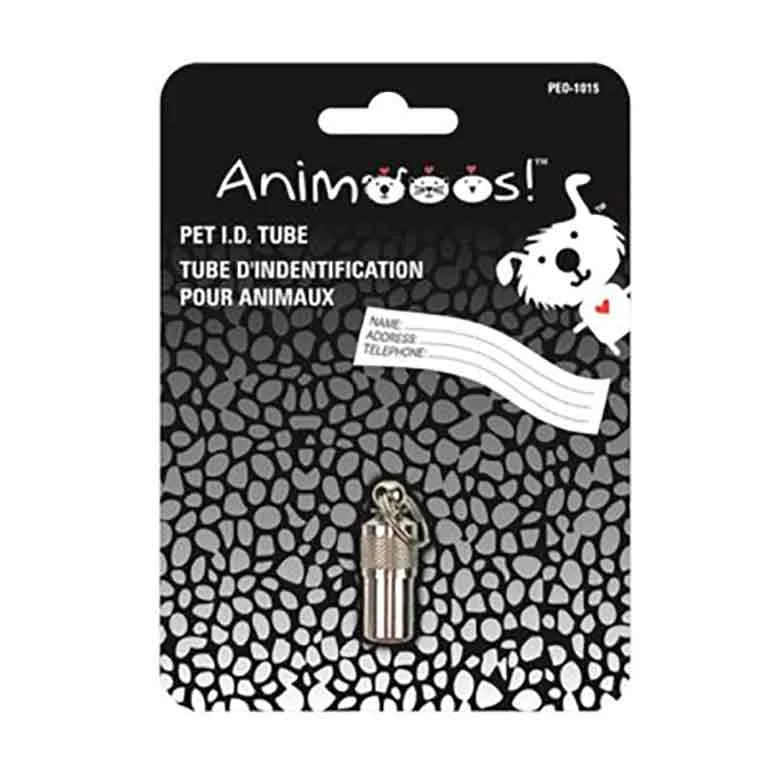 Petit tube d'identification pour animaux domestiques