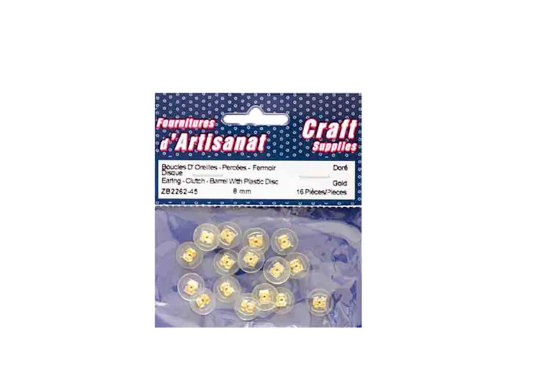 Fermoirs pour boucles d'oreilles, doré