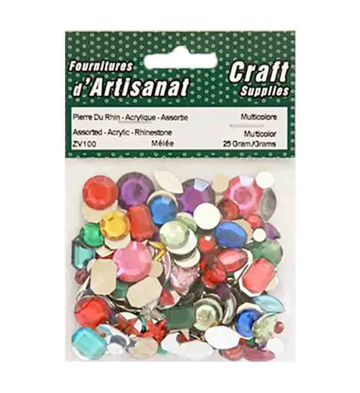 Pierres du Rhin en acrylique, multicolores