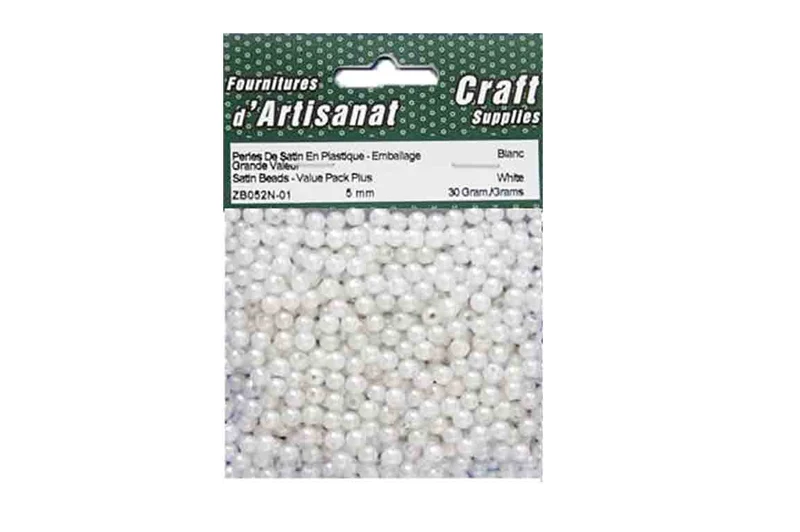 Perles de satin 5mm.