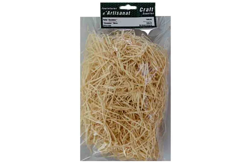 Paille décorative synthétique, couleur naturel