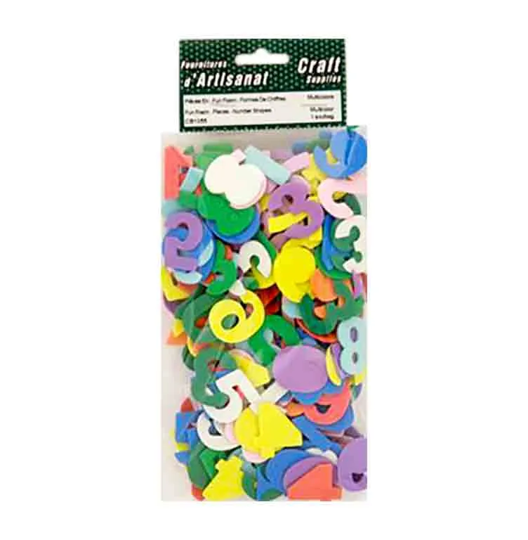 Pièces en mousse en forme de chiffres assorties