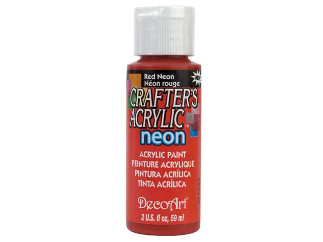 DecoArt, peinture acrylique, rouge neon, 2 oz.