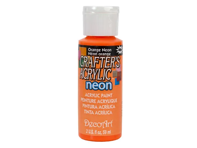 DecoArt, peinture acrylique, orange neon, 2 oz.