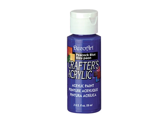 DecoArt, peinture acrylique, bleu paon, 2 oz.