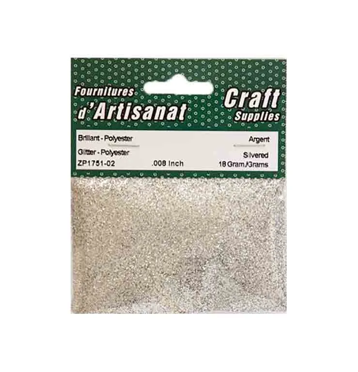 Poudre de brillants décoratifs argent